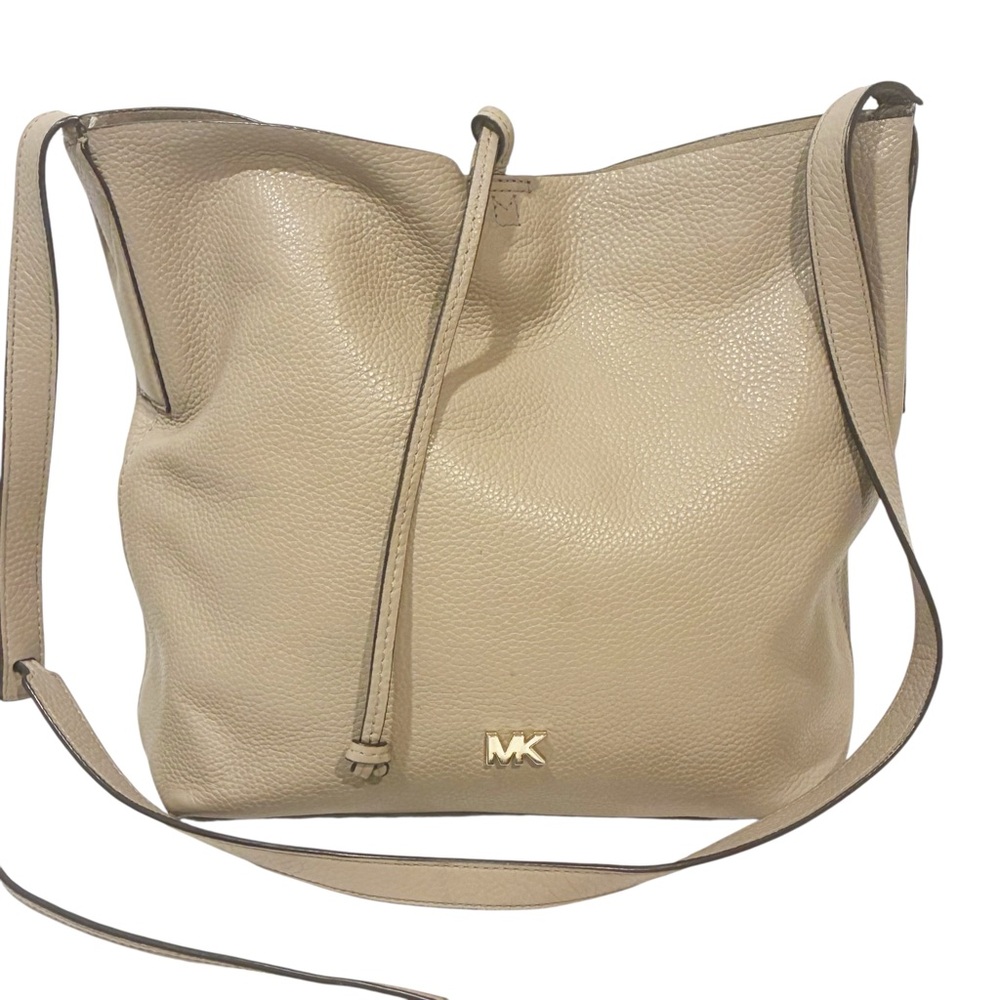 Michael Kors Junie LG Leather Messenger Bag‎ Butternut